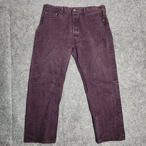 Levis 501 VTG Jeans Men 40x30 Red Denim Straight Leg Original‎ Fit 537303 L5155